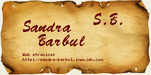 Sandra Barbul vizit kartica